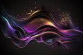 Abstract Fluid 3d Render Holographic Wave. Wild Orchid Gradient Design for Banners, Backgrounds, Wallpapers. Generative Ai