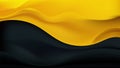 abstract fluid dynamic background with bright yellow and deep black waves, bold contrast modern art