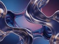 Abstract fluid dynamics in blue and purple Royalty Free Stock Photo