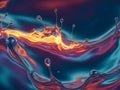Abstract fluid dynamics with vibrant colors Royalty Free Stock Photo