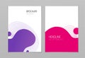 Abstract fluid element shapes design for brochure a4 paper page wave template vector illustration, mockup for placard