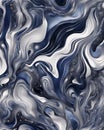 Abstract Fluid Forms in Metallic Color