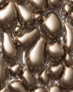 Abstract Fluid Forms in Metallic Color
