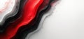 Abstract fluid motion art with flowing red, black, and white colors. Smooth waves create a dynamic, grainy texture. Modern Royalty Free Stock Photo
