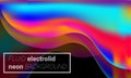 Abstract fluid neon liquid geometric pattern of background with modern dynamic motion style