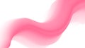 Abstract fluid pink wave. Wavy design element