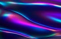 Abstract fluid render holographic iridescent neon curved wave