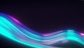 Abstract fluid render holographic iridescent neon curved wave