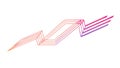 Abstract Fluid Ribbon in Dynamic Orange and Pink, vector design Generative AI Royalty Free Stock Photo