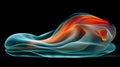 Abstract Fluid Shape with Orange and Teal Gradient Royalty Free Stock Photo