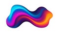 Abstract fluid shape with vibrant gradient colors isolated on white background image Royalty Free Stock Photo
