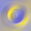 Abstract fluid swirl or vortex of pastel blue yellow mix shape spiral liquid twist polka dots. Magic spiral illusion