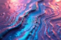 Abstract fluid texture with neon blue and pink glowing waves.