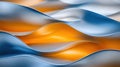 Abstract Fluid Waves with Dynamic Gradients and High Contrast Lighting Elements, Creating a Visual Harmony of Blue and Orange