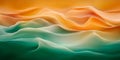 Abstract fluid waves in rich orange green teal colors flowing seamlessly creating mesmerizing dynamic energy evoking creativity