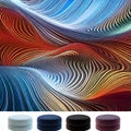 1666 Abstract Fluid Waves: A visually captivating background featuring abstract fluid waves in dynamic and flowing shapes, creat