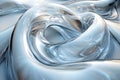 Abstract Fluidity Concept: Metallic and Glassy Surfaces for Modern Design Generative AI Royalty Free Stock Photo