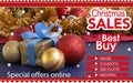 Abstract flyer for shopping on Christmas Shop virtual