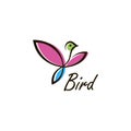 Flying bird icon Royalty Free Stock Photo