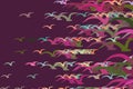 Abstract flying birds illustrations background. Art, canvas, wallpaper & texture.