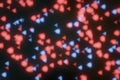 Abstract Flying particles Bokeh Background, 3D rendering Royalty Free Stock Photo