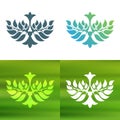 Abstract foliate decoration. Flower symbol.