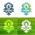 Abstract foliate decoration. Flower symbol.