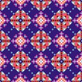 Abstract folk ethnic seamless pattern, tribal background. Bright vector tribal texture with geometric shapes.