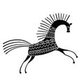 Abstract folk horse ornate for your design