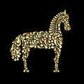 Abstract folk horse ornate for your design