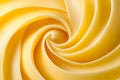 An abstract food concept featuring a spiral of noodles with intricate texture, a plain background to highlight the noodle texture
