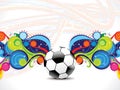 Abstract football background with magical wave Royalty Free Stock Photo