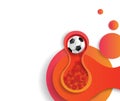 Abstract football background with soccer ball.