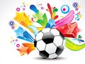 Abstract football with colorful star