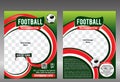 Abstract football flyer template design