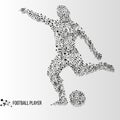 Abstract football player