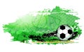 Abstract sports background with soccer ball Royalty Free Stock Photo