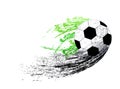 Abstract sports background with soccer ball Royalty Free Stock Photo