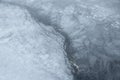Abstract Formation Formed from Refreezing Water on a Pond Royalty Free Stock Photo