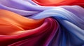 An abstract forms with waving colored fabric Royalty Free Stock Photo