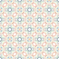 Abstract Four Color Seamless Repeated Pattern Design On White Background Illustration