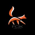 Abstract fox logo for petshop