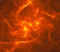 Abstract fractal art background, suggestive of fire flames and hot wave. Computer generated fractal illustration art fire theme Royalty Free Stock Photo