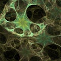 Digital computer fractal art abstract fractals, green net