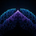 Abstract fractal art features triangular patterns resembling a forest canopy. The Royalty Free Stock Photo