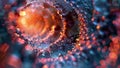 Abstract fractal art: Swirling patterns like cosmic energy or microscopic life., generative ai