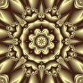 Abstract fractal background of abstract golden pattern