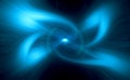 Abstract fractal background, blue on black Royalty Free Stock Photo