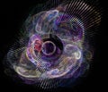 Abstract fractal background. Circle in the nebula Royalty Free Stock Photo