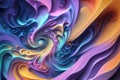 abstract fractal background with circles, colored abstract wavy illustration.